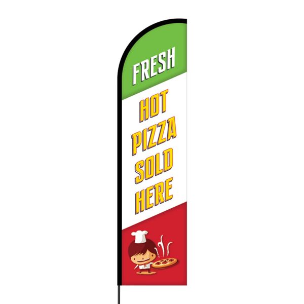 Pizza Flex Banner Flag - 16ft (Single Sided) Thumbnail