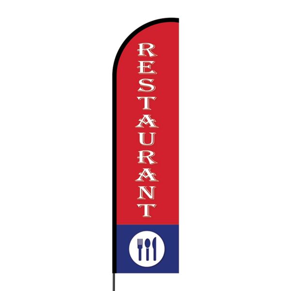 Restaurant Flex Banner Flag - 16ft (Single Sided) Thumbnail