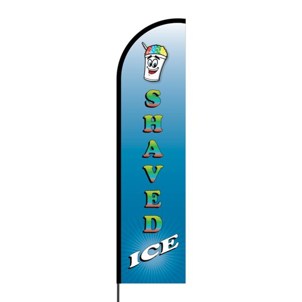Shaved Ice Flex Banner Flag - 16ft (Single Sided) Thumbnail