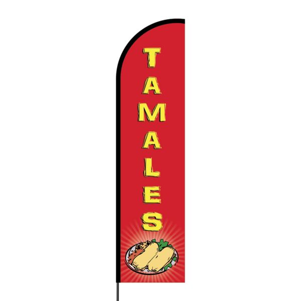 Tamales Flex Banner Flag - 16ft (Single Sided) Thumbnail