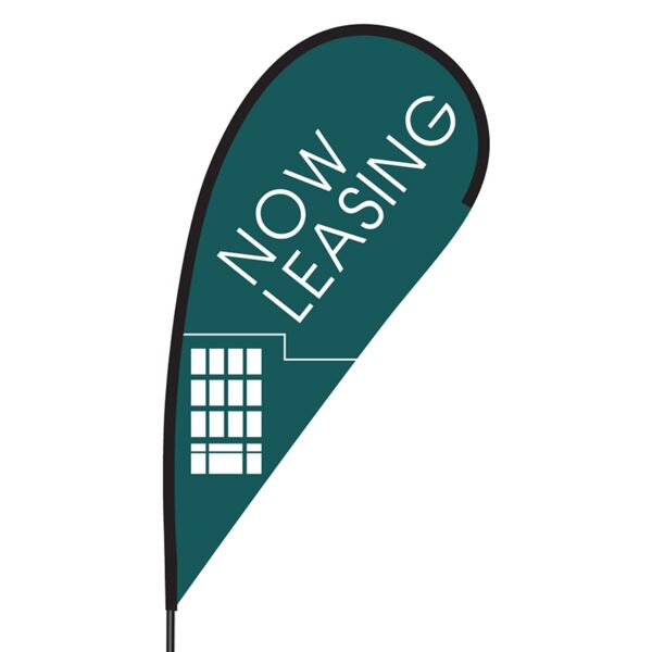 Now Leasing Flex Blade Flag - 09' Single Sided Thumbnail