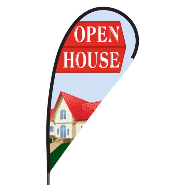 Open House Flex Blade Flag - 09' Single Sided Thumbnail