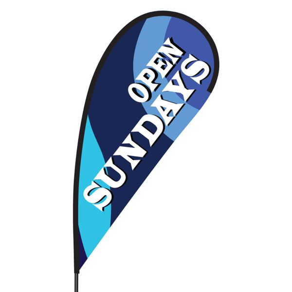Open Sundays Flex Blade Flag - 09' Single Sided Thumbnail