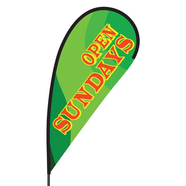 Open Sundays Flex Blade Flag - 09' Single Sided Thumbnail