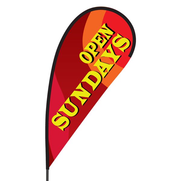 Open Sundays Flex Blade Flag - 09' Single Sided Thumbnail