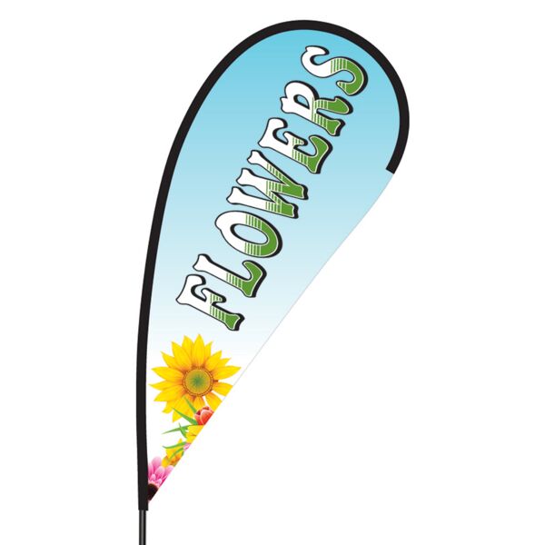 Flowers Flex Blade Flag - 09' Single Sided Thumbnail