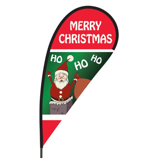 Merry Christmas Flex Blade Flag - 09' Single Sided Thumbnail