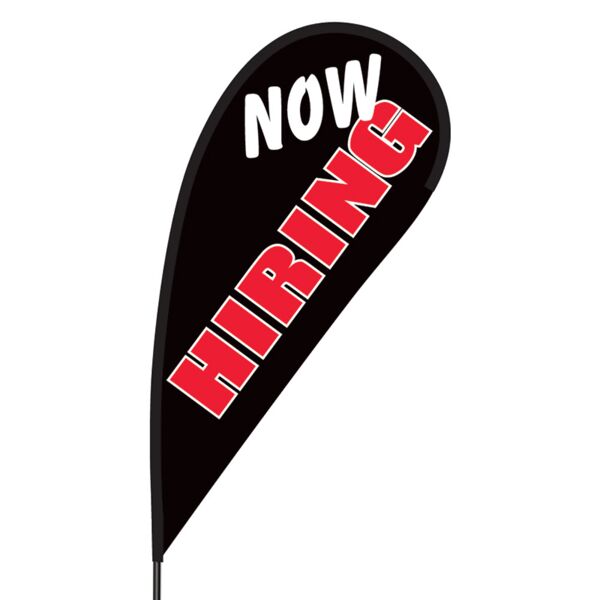 Now Hiring Flex Blade Flag - 09' Single Sided Thumbnail
