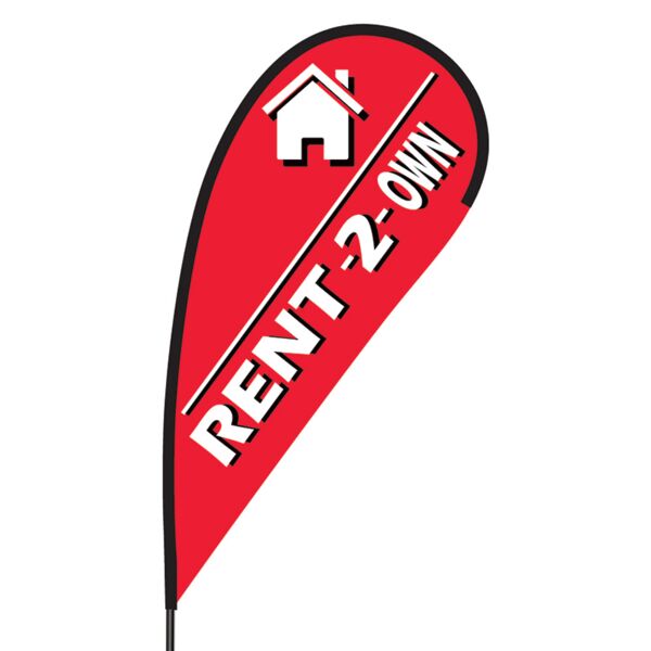 Rent 2 Own Flex Blade Flag - 09' Single Sided Thumbnail