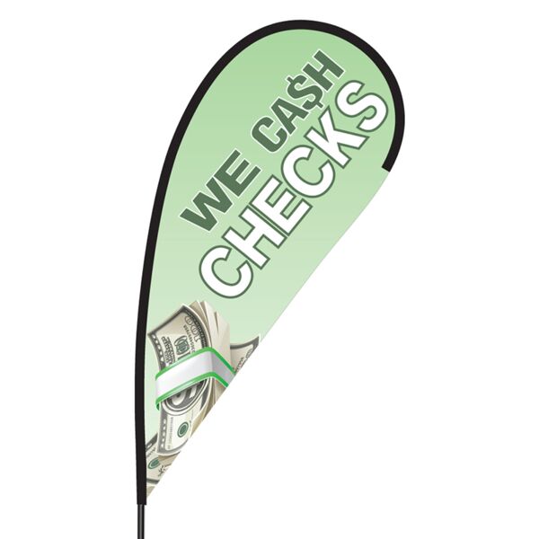 We Cash Checks Flex Blade Flag - 09' Single Sided Thumbnail
