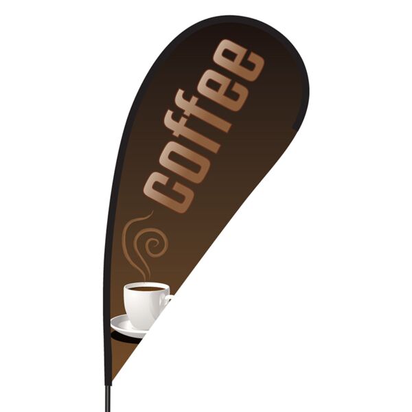 Coffee Flex Blade Flag - 09' Single Sided Thumbnail