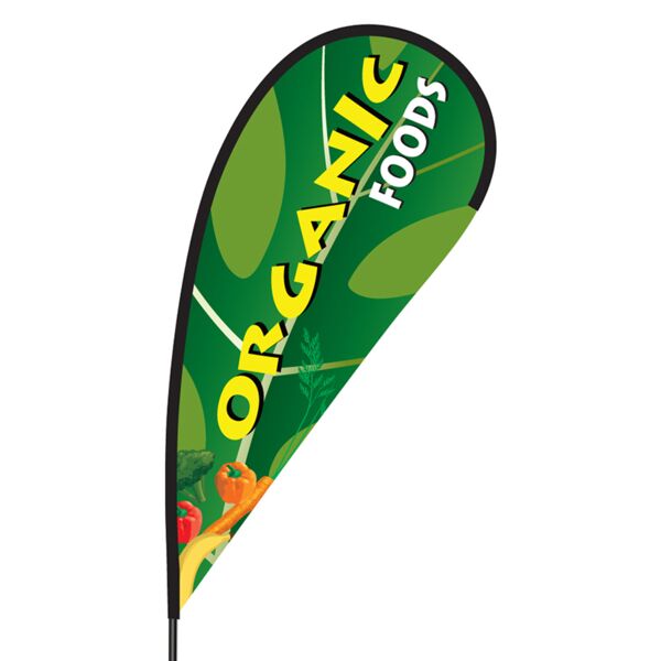 Organic Foods Flex Blade Flag - 09' Single Sided Thumbnail