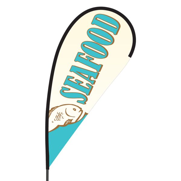 Seafood Flex Blade Flag - 09' Single Sided Thumbnail