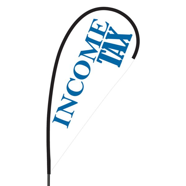Income Tax Flex Blade Flag - 09' Single Sided Thumbnail