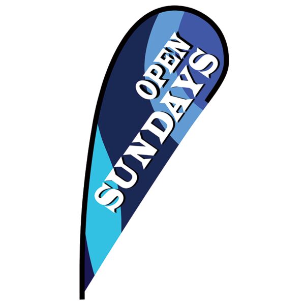 Open Sundays Flex Blade Flag - 12' Thumbnail