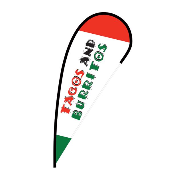 Tacos and Burritos Flex Blade Flag - 12' Thumbnail
