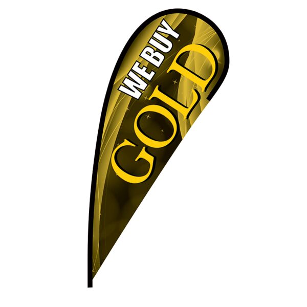 We Buy Gold Flex Blade Flag - 12' Thumbnail