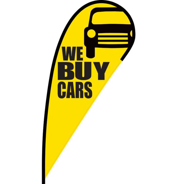 We Buy Cars Flex Blade Flag - 12' Thumbnail