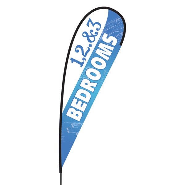 1 2 & 3 Bedrooms Flex Blade Flag - 15' Thumbnail