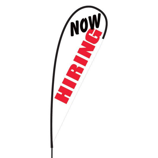 Now Hiring Flex Blade Flag - 15' Thumbnail