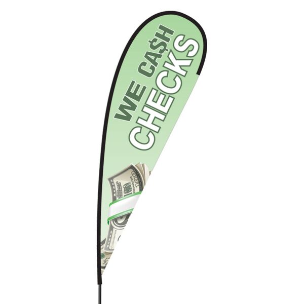 We Cash Checks Flex Blade Flag - 15' Thumbnail