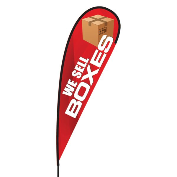 We Sell Boxes Flex Blade Flag - 15' Thumbnail