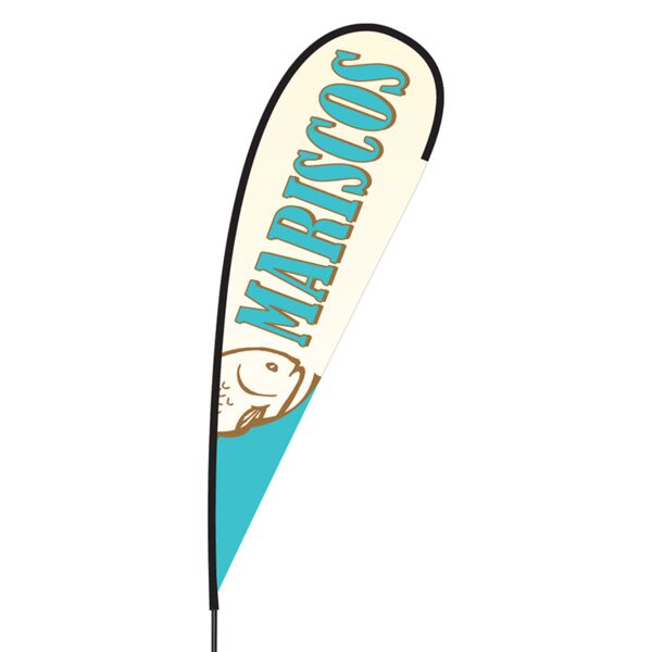 Mariscos Flex Blade Flag - 15' Thumbnail