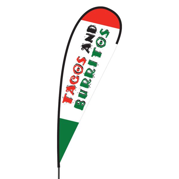 Tacos & Burritos Flex Blade Flag - 15' Thumbnail