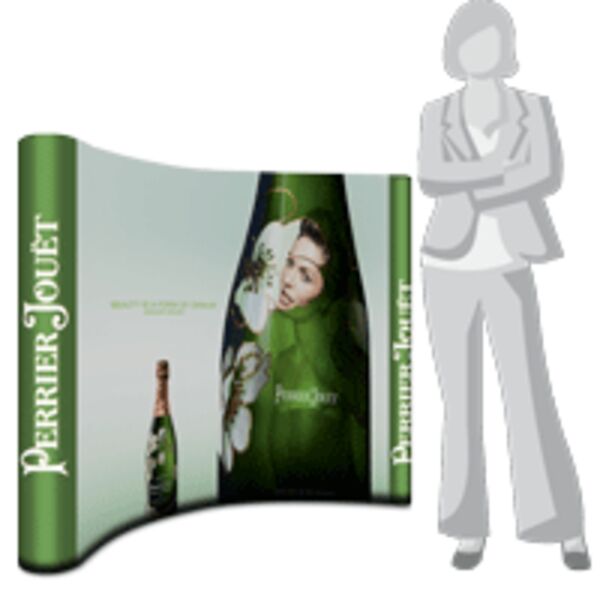 Curved Trade Show Table Back Wall (6x4.5) Thumbnail